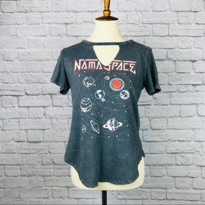 Modern Lux Space Distressed Graphic Tee Namaspace